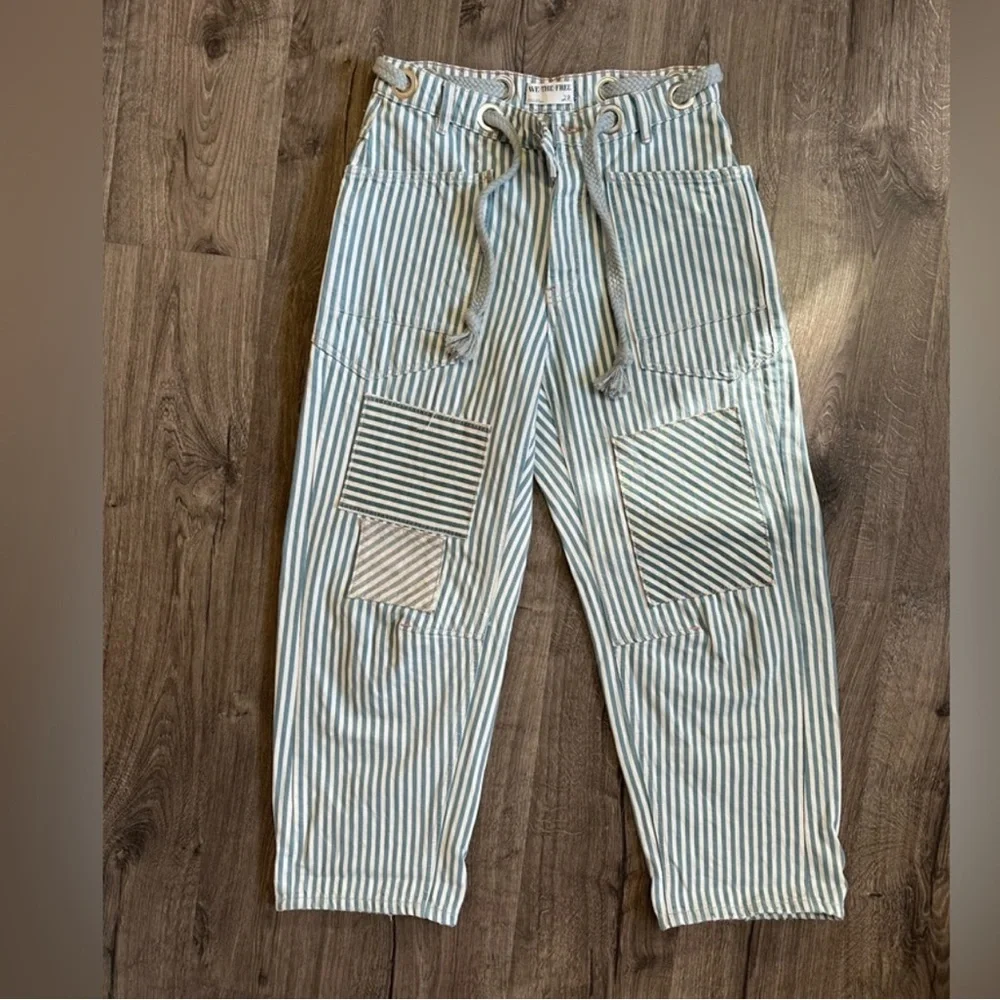 We The Free People Railroad Moxie Low-Slung Pull On Barrel In Railroad - Picture 9 of 10